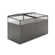 Frühbeetaufsatz aus Aluminium und 6mm Polycarbonat für Hochbeet 210 – anthrazit-grau – KGT