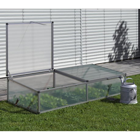 Frühbeet 210 aus Aluminium und 6mm Polycarbonat – 205x91cm – KGT