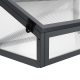 Frühbeetaufsatz aus Stahl und 8mm Polycarbonat für Hochbeete UrbanGrow M & M-Space - KGT