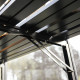 Klappbarer Lamellentisch aus schwarzem Metall für Gewächshäuser Icon Planthouse 6 - 7,3m² – Halls