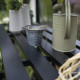 Klappbarer Lamellentisch aus schwarzem Metall für Gewächshäuser Icon Gardenhouse 6 - 8,6m² – Halls