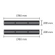 Klappbares Lamellenregal aus schwarzem Metall für Gewächshäuser Icon Planthouse 8 - 9,7m² – Halls