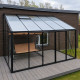 Anlehngewächshaus 3,69m² – H.268cm – aus Aluminium und Sicherheitsglas – BloomCabin