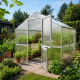 Gewächshaus 5,06m² aus Aluminium und 10mm Polycarbonatplatten Rose II - pressblank - KGT