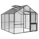 Gewächshaus 9,59m² aus Aluminium und 10mm Polycarbonatplatten Lilie III - anthrazit-grau - KGT