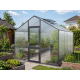 Gewächshaus 12,74m² aus Aluminium und 10mm Polycarbonatplatten Lilie IV - anthrazit-grau - KGT