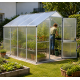 Gewächshaus 6,81m² aus Aluminium und 6mm Polycarbonatplatten Callas IV - pressblank - KGT