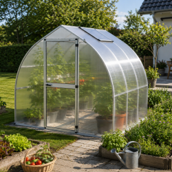 Gewächshaus 5,15m² aus Aluminium und 6mm Polycarbonatplatten Rhodo III - pressblank - KGT