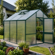 Gewächshaus 9,59m² aus Aluminium und 16mm Polycarbonatplatten Dahlie III - grün - KGT