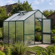 Gewächshaus 9,59m² aus Aluminium und 16mm Polycarbonatplatten Dahlie III - grün - KGT