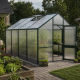 Gewächshaus 12,74m² aus Aluminium und 16mm Polycarbonatplatten Dahlie IV - grün - KGT