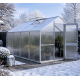 Gewächshaus 12,74m² aus Aluminium und 16mm Polycarbonatplatten Nelke IV - pressblank - KGT