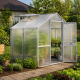 Gewächshaus 5,06m² aus Aluminium und 16mm Polycarbonatplatten Iris II - pressblank - KGT