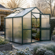 Gewächshaus 5,06m² aus Aluminium und 16mm Polycarbonatplatten Iris II - grün - KGT