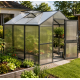 Gewächshaus 7,53m² aus Aluminium und 16mm Polycarbonatplatten Iris III - anthrazit-grau - KGT