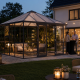 Gewächshaus 9m² aus Aluminium, 4mm Sicherheitsglas und Polycarbonatplatten PaviLux - anthrazit-grau - KGT