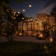 Gewächshaus 12,25m² aus Aluminium, 4mm Sicherheitsglas und Polycarbonatplatten PaviLux - anthrazit-grau - KGT