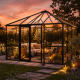 Gewächshaus 12,25m² aus Aluminium und 4mm Sicherheitsglas PaviLux - anthrazit-grau - KGT