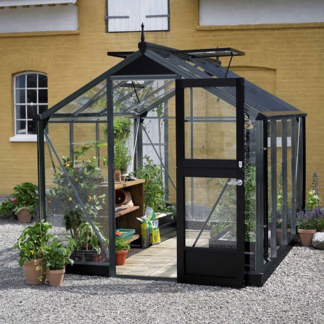Gewächshaus Compact 5m² Anthrazit mit Sicherheitsglas - Juliana