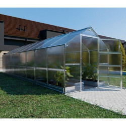 Gewächshaus Bernard 235x800cm aus verzinktem Stahl und 6mm Polycarbonatplatten – Klasika