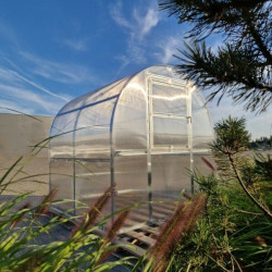 Gewächshaus Slim 200x200cm aus verzinktem Stahl und 6mm Polycarbonatplatten – Klasika