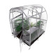 Gewächshaus Slim 200x200cm aus verzinktem Stahl und 6mm Polycarbonatplatten – Klasika