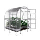 Gewächshaus Slim 200x200cm aus verzinktem Stahl und 6mm Polycarbonatplatten – Klasika