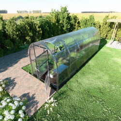 Gewächshaus Slim 200x600cm aus verzinktem Stahl und 4mm Polycarbonatplatten – Klasika