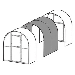 Erweiterungsmodul 2m für Gewächshäuser Slim aus 4mm starkem Polycarbonat – Klasika