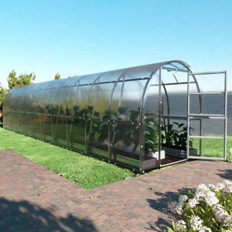 Gewächshaus Slim 200x1200cm aus verzinktem Stahl und 4mm Polycarbonatplatten – Klasika