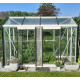 Gewächshaus Piccolo 4,74m² aus lackiertem Aluminium und 4mm Sicherheitsglas – ACD