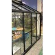 Lamellenlüfter aus Aluminium und Sicherheitsglas schwarz für Juliana-Gewächshäuser Compact