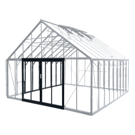 Bausatz für Zusatzhintertür mit niedriger Schwelle für Aluminium- und Glasgewächshäuser Royale, Breite 494 cm - Green Protect
