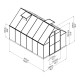 Gewächshaus Essence 8,9m² aus Aluminium und Polycarbonat, silbergrau – Canopia von Palram