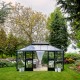 Gewächshaus anthrazit Grand Oase 13m² Aluminium und 3mm Sicherheitsglas - Juliana