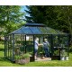 Gewächshaus anthrazit Grand Oase 13m² Aluminium und 3mm Sicherheitsglas - Juliana