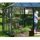 Gewächshaus anthrazit Grand Oase 13m² Aluminium und 3mm Sicherheitsglas - Juliana