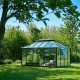 Gewächshaus anthrazit Grand Oase 13m² Aluminium und 3mm Sicherheitsglas - Juliana