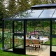 Gewächshaus anthrazit Grand Oase 13m² Aluminium und 3mm Sicherheitsglas - Juliana