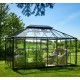 Gewächshaus anthrazit Grand Oase 13m² Aluminium und 3mm Sicherheitsglas - Juliana