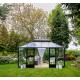 Gewächshaus anthrazit Grand Oase 13m² Aluminium und 3mm Sicherheitsglas - Juliana