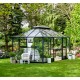 Gewächshaus anthrazit Grand Oase 13m² Aluminium und 3mm Sicherheitsglas - Juliana