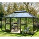Gewächshaus anthrazit Grand Oase 13m² Aluminium und 3mm Sicherheitsglas - Juliana