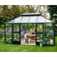Gewächshaus anthrazit Grand Oase 13m² Aluminium und 3mm Sicherheitsglas - Juliana