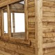 Gewächshaus aus Holz 6m² braun, Wandstärke 28mm - Gardy Shelter