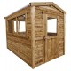 Gewächshaus aus Holz 6m² braun, Wandstärke 28mm - Gardy Shelter