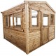 Gewächshaus aus Holz 9m² braun, Wandstärke 28mm - Gardy Shelter
