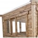 Gewächshaus aus Holz 9m² braun, Wandstärke 28mm - Gardy Shelter