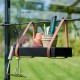 Abnehmbares Regal zum Aufhängen aus Aluminium schwarz lackiert 360mm - Juliana