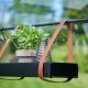 Abnehmbares Regal zum Aufhängen aus Aluminium schwarz lackiert 360mm - Juliana